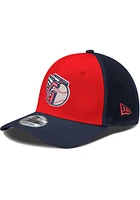 New Era Cleveland Guardians Mens Navy Blue G Logo 2T Red Panel Neo 39THIRTY Flex Hat