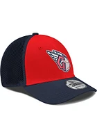 New Era Cleveland Guardians Mens Navy Blue G Logo 2T Red Panel Neo 39THIRTY Flex Hat