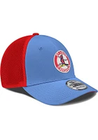 New Era St Louis Cardinals Mens Light Blue Coop Circle Bird Red Mesh Neo 39THIRTY Flex Hat