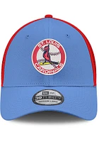 New Era St Louis Cardinals Mens Light Blue Coop Circle Bird Red Mesh Neo 39THIRTY Flex Hat