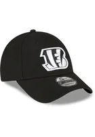 New Era Cincinnati Bengals White Logo 9FORTY Adjustable Hat - Black