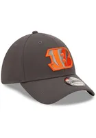 New Era Cincinnati Bengals Mens Grey Color Pop Logo Team Classic 39THIRTY Flex Hat