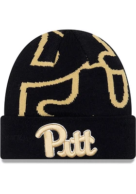 New Era Pitt Panthers Blue Cuffed Knit Mens Knit Hat