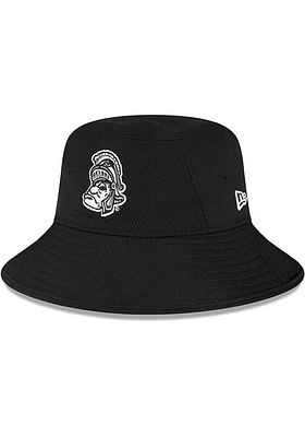 New Era Michigan State Spartans Black White Logo Mens Bucket Hat