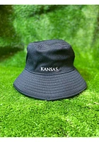 New Era Kansas Jayhawks Black White Logo Mens Bucket Hat