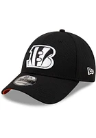 New Era Cincinnati Bengals Dash Mesh White Logo TC UV 9FORTY Adjustable Hat - Black