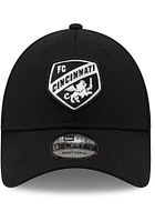 New Era FC Cincinnati Dash Mesh White Logo TC UV 9FORTY Adjustable Hat - Black