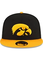 New Era Iowa Hawkeyes Black 2T 9FIFTY Mens Snapback Hat