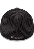 New Era FC Cincinnati Mens Grey Tonal Logo Distinct Neo 39THIRTY Flex Hat