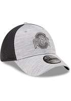 New Era Ohio State Buckeyes Mens Grey Tonal Logo Distinct Neo 39THIRTY Flex Hat