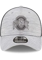 New Era Ohio State Buckeyes Mens Grey Tonal Logo Distinct Neo 39THIRTY Flex Hat