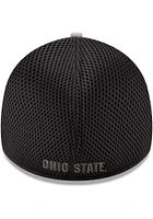 New Era Ohio State Buckeyes Mens Grey Tonal Logo Distinct Neo 39THIRTY Flex Hat