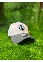 New Era Sporting Kansas City Mens Grey 2T Distinct Visor 39THIRTY Flex Hat