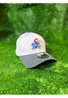 New Era Kansas Jayhawks Mens Grey 2T Distinct Visor 39THIRTY Flex Hat