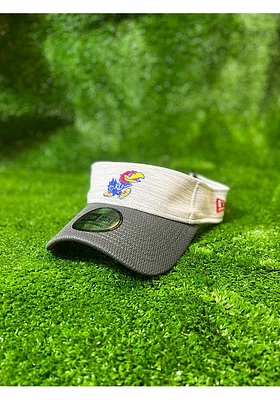 New Era Kansas Jayhawks Mens Grey 2T Distinct Adjustable Visor