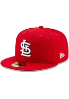 New Era St Louis Cardinals Mens Red 2022 Postseason Side Patch Game AC 59FIFTY Fitted Hat