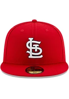 New Era St Louis Cardinals Mens Red 2022 Postseason Side Patch Game AC 59FIFTY Fitted Hat