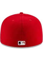 New Era St Louis Cardinals Mens Red 2022 Postseason Side Patch Game AC 59FIFTY Fitted Hat