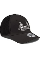 New Era St Louis Cardinals Mens Black White Jersey Logo Neo 39THIRTY Flex Hat