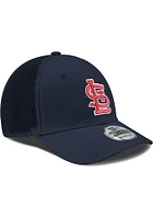 New Era St Louis Cardinals Mens Navy Blue STL Logo Mesh Neo 39THIRTY Flex Hat