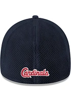 New Era St Louis Cardinals Mens Navy Blue STL Logo Mesh Neo 39THIRTY Flex Hat