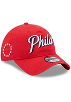 New Era Philadelphia 76ers NBA Statement 9TWENTY Adjustable Hat - Red