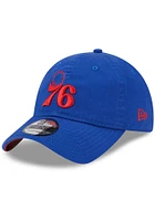 New Era Philadelphia 76ers NBA All Star Stripe 9TWENTY Adjustable Hat - Blue