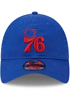 New Era Philadelphia 76ers NBA All Star Stripe 9TWENTY Adjustable Hat - Blue