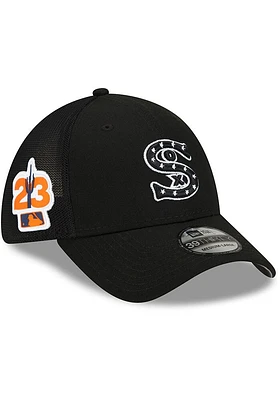 New Era Chicago White Sox Mens Black 2023 Spring Training 39THIRTY Flex Hat