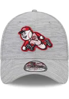 New Era Cincinnati Reds Mens Grey 2023 Clubhouse CW 39THIRTY Flex Hat