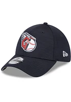New Era Cleveland Guardians Mens Navy Blue 2023 Clubhouse 39THIRTY Flex Hat
