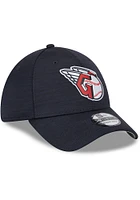 New Era Cleveland Guardians Mens Navy Blue 2023 Clubhouse 39THIRTY Flex Hat