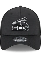 New Era Chicago White Sox Mens Black 2023 Clubhouse 39THIRTY Flex Hat
