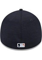 New Era Houston Astros Mens Navy Blue 2023 Clubhouse Alt 39THIRTY Flex Hat