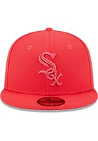 New Era Chicago White Sox Mens Red Color Pack 59FIFTY Iconic Fitted Hat