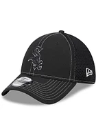 New Era Chicago White Sox Mens Black Pop Team Neo 39THIRTY Flex Hat