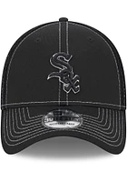 New Era Chicago White Sox Mens Black Pop Team Neo 39THIRTY Flex Hat