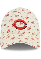 New Era Cincinnati Reds White Bloom 9TWENTY Womens Adjustable Hat