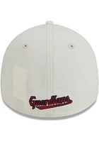 New Era Cleveland Guardians Mens White Classic 39THIRTY Flex Hat