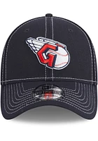 New Era Cleveland Guardians Mens Navy Blue Team Classic 39THIRTY Flex Hat