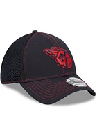 New Era Cleveland Guardians Mens Navy Blue Pop Team Neo 39THIRTY Flex Hat