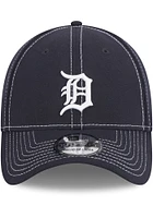 New Era Detroit Tigers Mens Navy Blue Team Classic 39THIRTY Iconic Flex Hat
