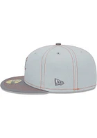 New Era Detroit Tigers Mens Grey Gray Pop 59FIFTY Fitted Hat