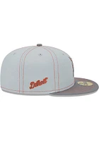 New Era Detroit Tigers Mens Grey Gray Pop 59FIFTY Fitted Hat