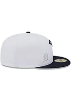 New Era Detroit Tigers Mens White State 59FIFTY Fitted Hat