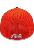 New Era Houston Astros Mens Navy Blue Shadow Neo 39THIRTY Flex Hat