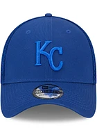 New Era Kansas City Royals Mens Blue Tonal Team Neo 39THIRTY Flex Hat