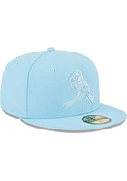 New Era St Louis Cardinals Mens Light Blue Color Pack 59FIFTY Fitted Hat