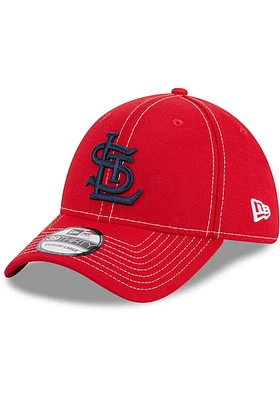 New Era St Louis Cardinals Mens Red Team Classic 39THIRTY Refined Flex Hat