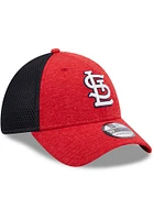New Era St Louis Cardinals Mens Red Shadow Neo 39THIRTY Flex Hat